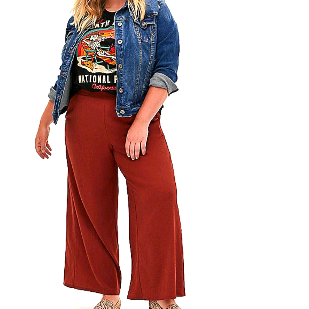 Brick Red Culotte Pants